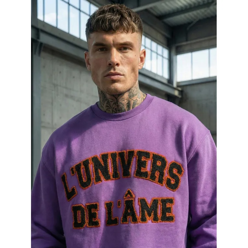 Fioletowy sweter męski L'Univers