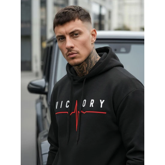 Vyriškas juodas džemperis Victory