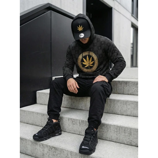 Juodas vyriškas džemperis Monat O/B265