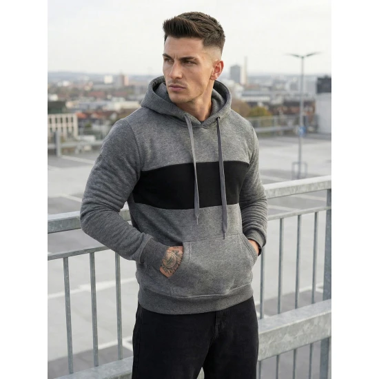 Vyriškas tamsiai pilkas džemperis Lorenzo JS/8B1308/5