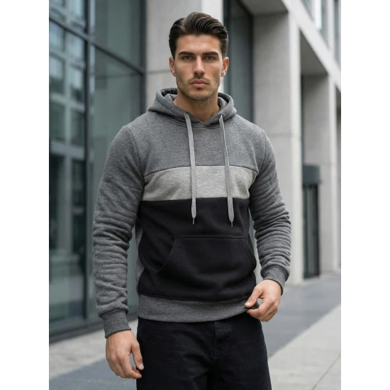 Vyriškas tamsiai pilkos spalvos džemperis Lonzo JS/8B1320/5