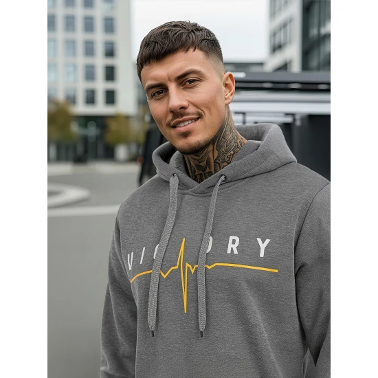 Vyriškas pilkas džemperis Victory