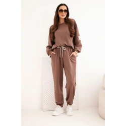 Moteriškas rudas laisvalaikio komplektas Isabel