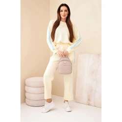 Moteriškas geltonas komplektas su juostelėmis Ambi