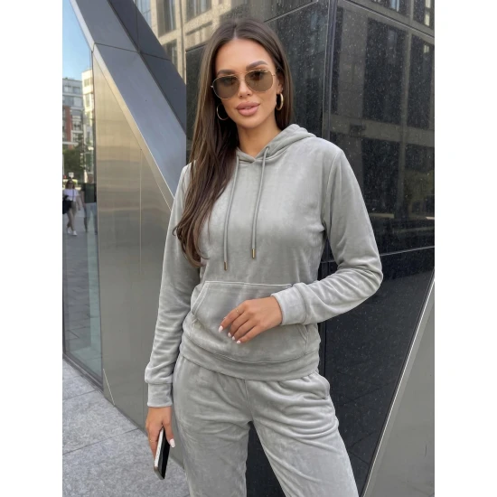 Pilkas veliūrinis komplektas Peril