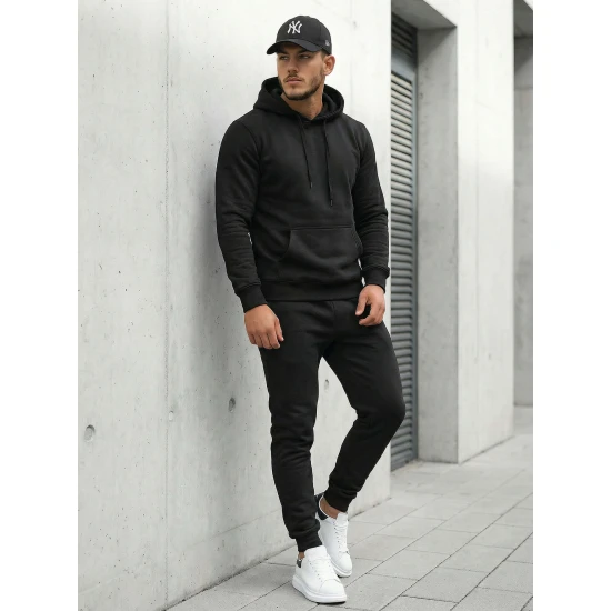 Juodas vyriškas sportinis kostiumas Toni