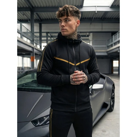 Juodos spalvos vyriškas sportinis komplektas Ronex Sportiniai kostiumai