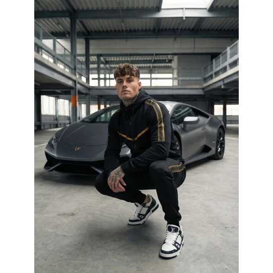 Juodas spalvos vyriškas sportinis komplektas Ronex JS/C8117