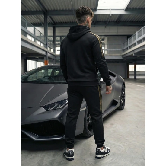 Juodas spalvos vyriškas sportinis komplektas Ronex JS/C8117