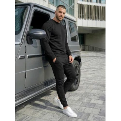 Juodas vyriškas sportinis kostiumas Dynoro