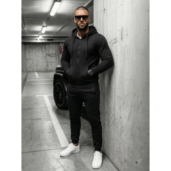 Juodas vyriškas sportinis kostiumas Pazar ax0138