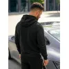 Vyriškas juodas komplektas su gobtuvu Lietuva Vyriški spaudos komplektai