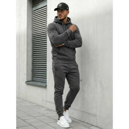 Tamsiai pilkas vyriškas sportinis kostiumas Toni