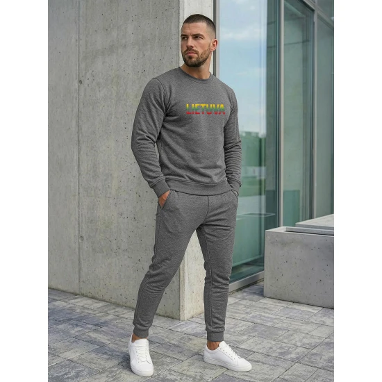 Vyriškas tamsiai pilkas komplektas Lietuva Vyriški spaudos komplektai