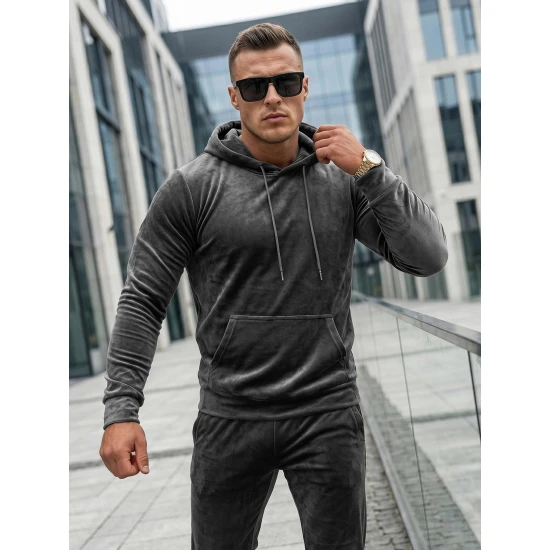 Pilkas vyriškas veliūrinis komplektas Rolos