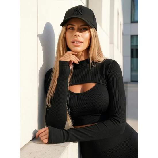 Moteriškas juodas dviejų dalių komplektas Sara Moteriški komplektai