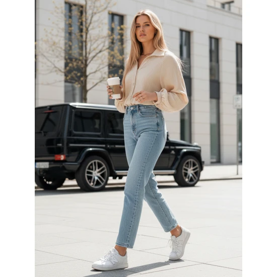 Moteriški muslino rusvi marškiniai Musline Moteriški marškiniai