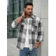 Vyriški juodi/balti flaneliniai marškiniai Cory Marškiniai
