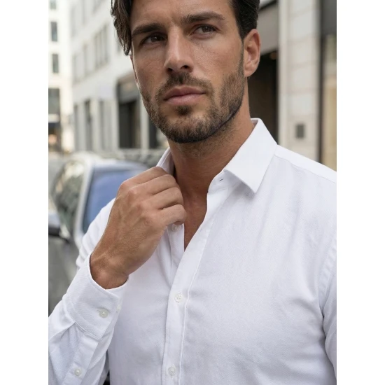 Vyriški balti marškiniai Top Marškiniai