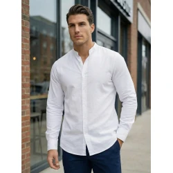 Balti elegantiški marškiniai Milet