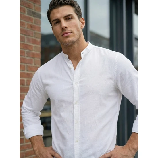 Balti elegantiški marškiniai Milet Marškiniai