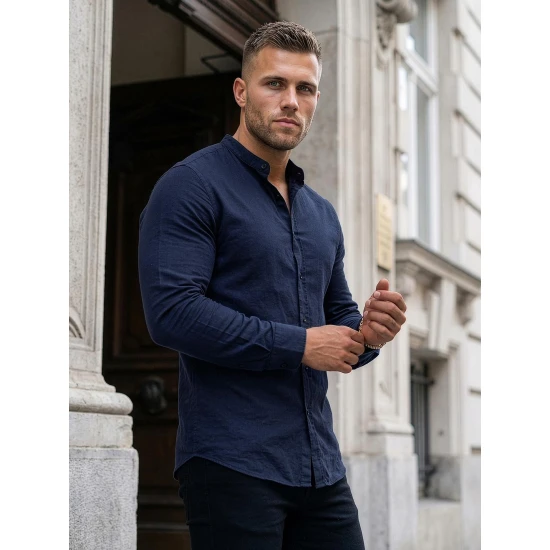 Tamsiai mėlyni marškiniai Eper O/V69