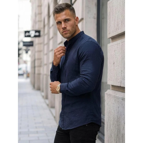 Tamsiai mėlyni marškiniai Eper O/V69