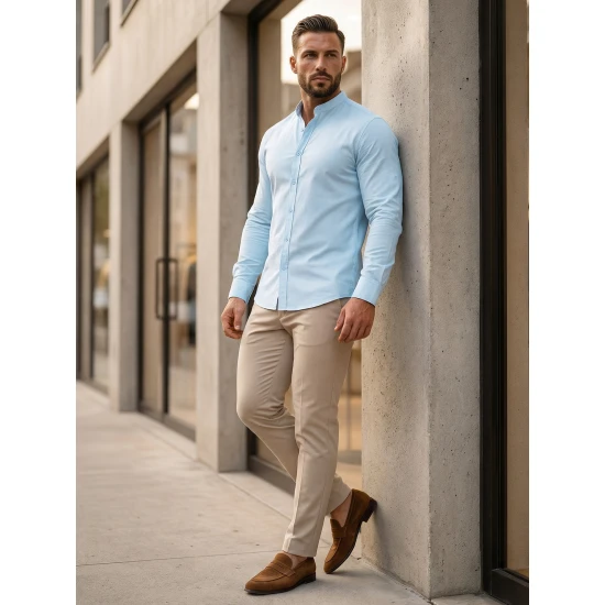 Žydri elegantiški marškiniai Milet O/V54