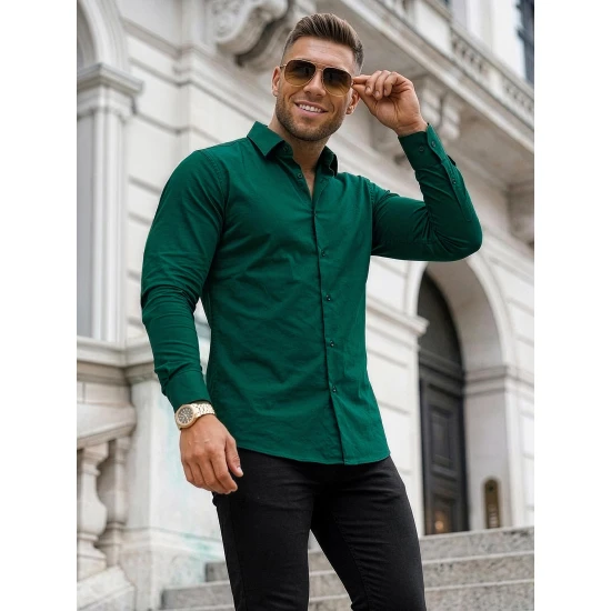 Žalios spalvos marškiniai Larum Marškiniai