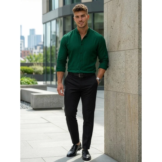 Žali vyriški marškiniai Lipol O/V78Z