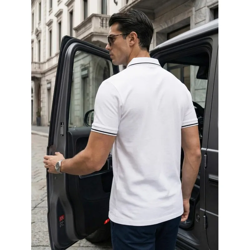 Men’s white polo shirt Skull POLO T-shirt