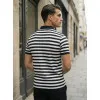 Men’s black striped polo shirt Captain POLO T-shirt