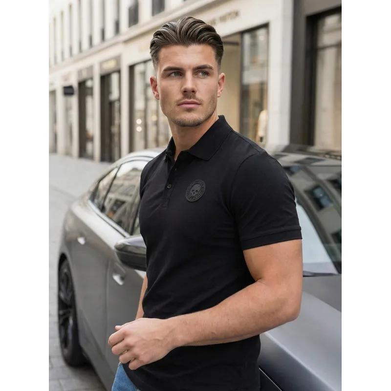 Men’s black polo shirt Tice POLO T-shirt