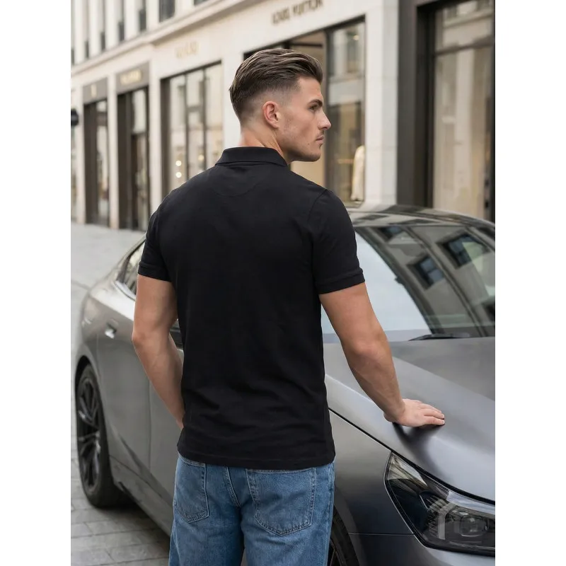 Men’s black polo shirt Tice POLO T-shirt