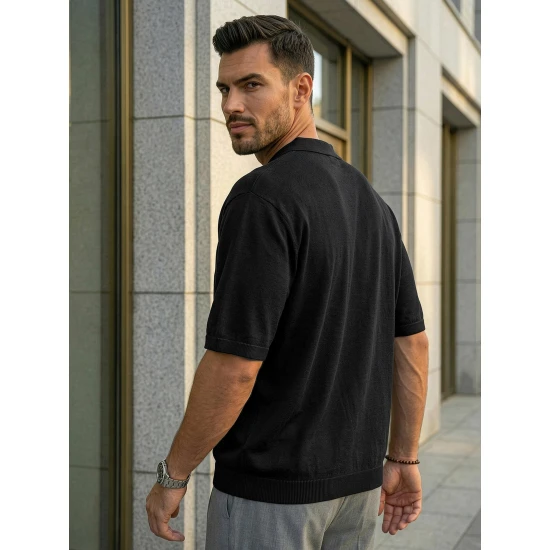 Vyriški juodi polo marškinėliai Tyler POLO marškinėliai