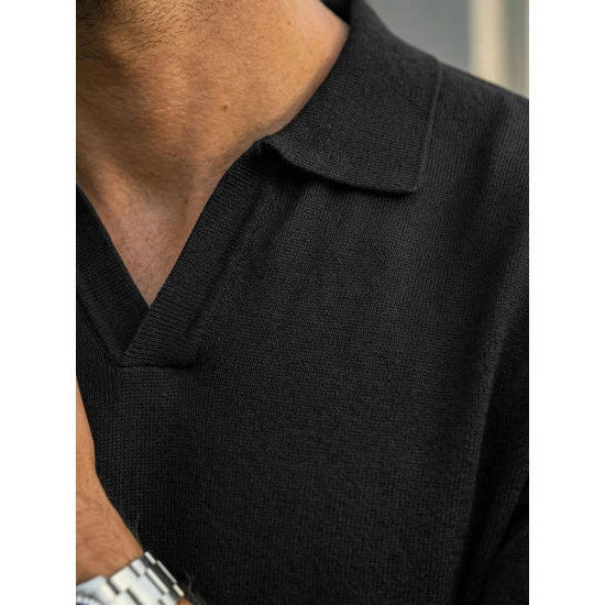 Vyriški juodi polo marškinėliai Tyler POLO marškinėliai