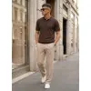 Men's dark brown Vibe polo shirt POLO T-shirt