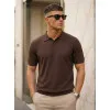 Men's dark brown Vibe polo shirt POLO T-shirt
