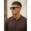 Men's dark brown Vibe polo shirt POLO T-shirt