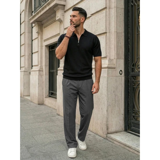 Vyriški juodi polo marškinėliai Force POLO marškinėliai