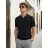 Men's Black Vibe Polo Shirt POLO T-shirt