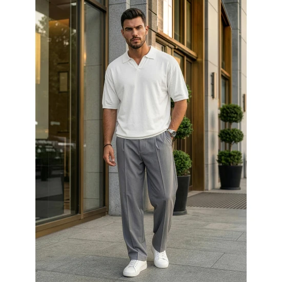 Vyriški balti polo marškinėliai Tyler POLO marškinėliai