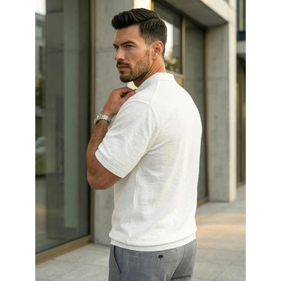 Vyriški balti polo marškinėliai Tyler POLO marškinėliai