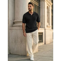 Vyriški juodi polo marškinėliai Style