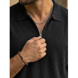 Vyriški juodi polo marškinėliai City