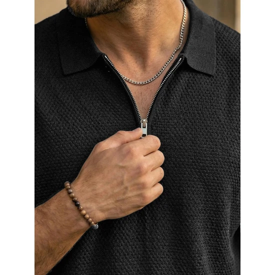 Vyriški juodi polo marškinėliai City POLO marškinėliai