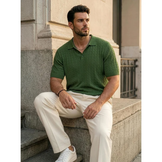 Vyriški žali polo marškinėliai Style POLO marškinėliai