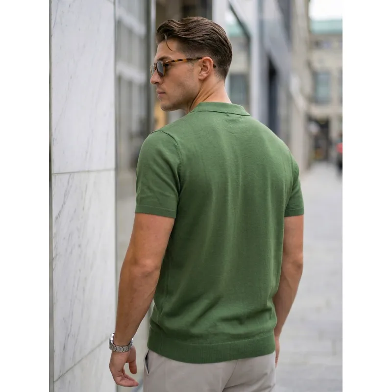Men's Green Vibe Polo Shirt POLO T-shirt