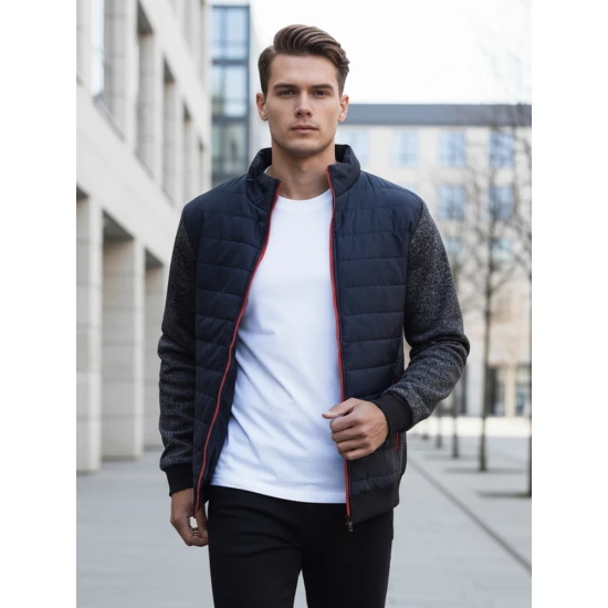 Pereinamojo laikotarpio tamsiai mėlyna striukė Trevis Rudeninės / Pavasarinės