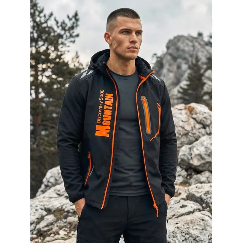 Men's black jacket with orange details Ero Men's Jackets and Coats
